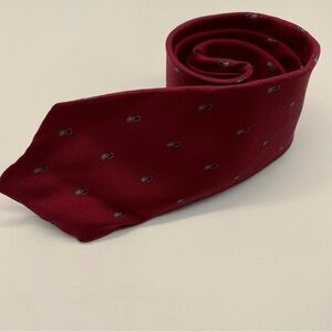 Yves Saint Laurent Vintage All Silk Neckware Burgundy Silk Necktie